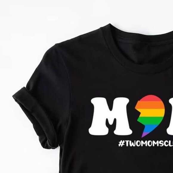 Two Moms Club Shirt, Lesbian Shirt, Two Mommy Shirt, LGBTQ Shirt, Pride Month - Picture 3 of 4